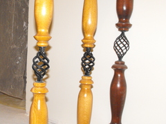Спиральная балясина с декоративной металлической спиралью