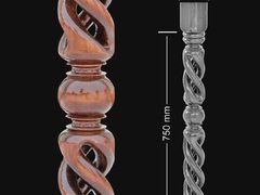 Spiral Baluster with Middle Globe SBMG