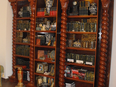 Solid Wood Bookcase with spiral columns