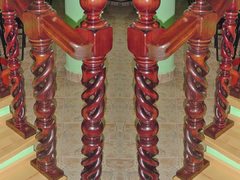 Spiral Newel with Middle Globe SNMG