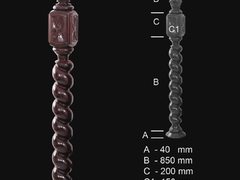 Stalpi grosi de rezistenta Tip Colonial Sculptat CNC