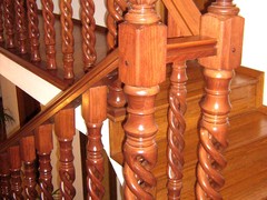 Spiral Newel with Carved Head SNCH