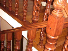 Spiral Newel with Carved Head SNCH