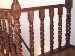 Spiral Newel with Carved Head SNCH