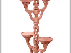 Solid Wood Spiral Flower Stand